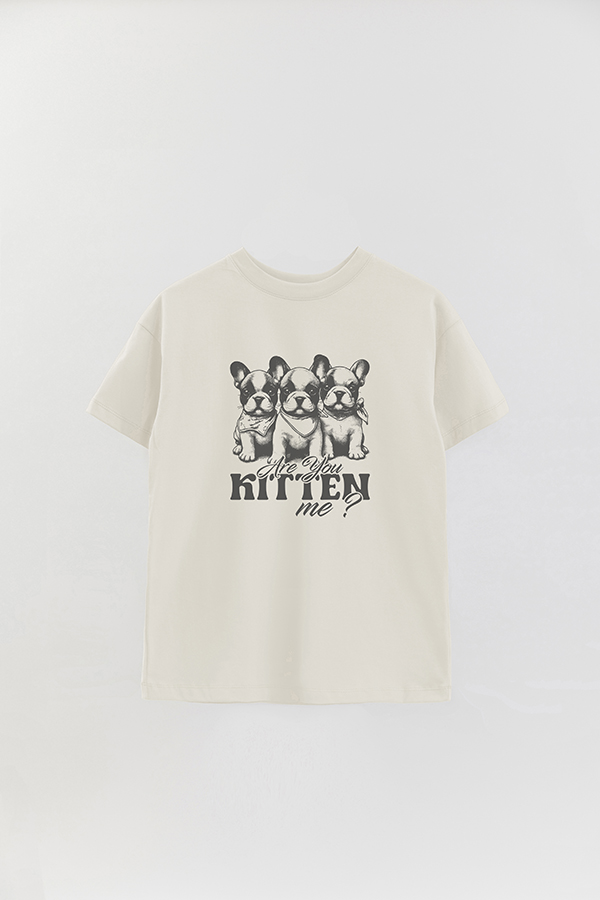 REMERA OVER ESTAMPADA DOG ARE YOU KITTEN ME