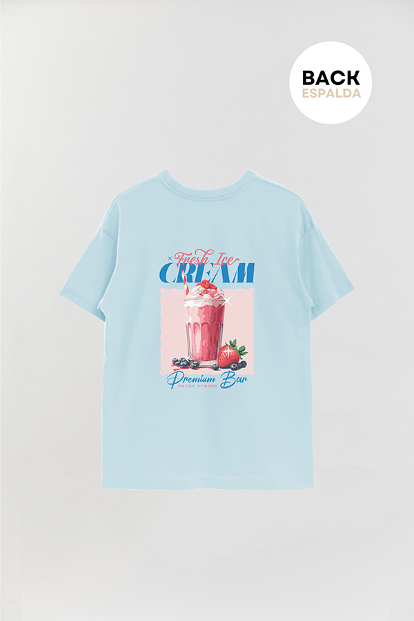 REMERA OVER FB ESTAMPADA FRESH ICE CREAM