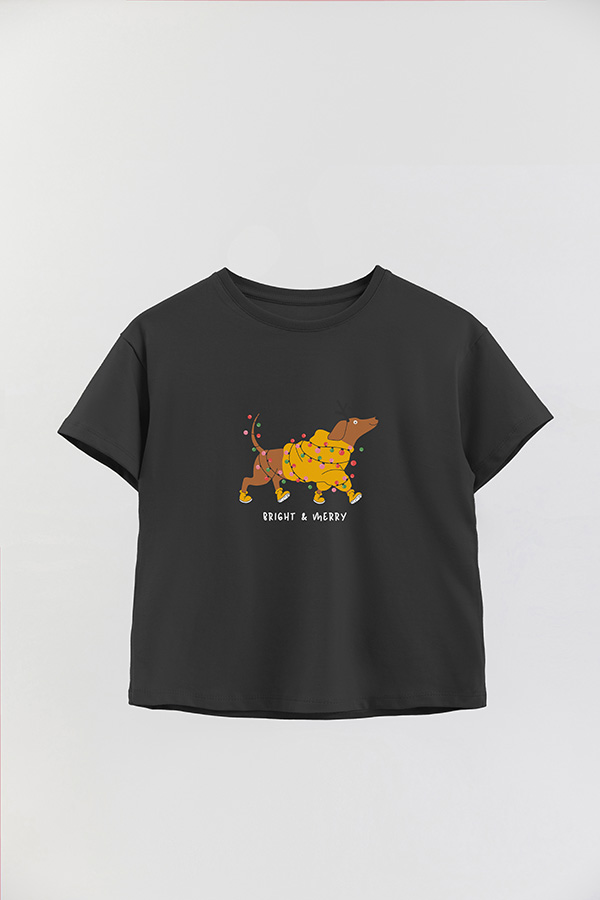 REMERA GIRL OVER DG BRIGHT AND MERRY