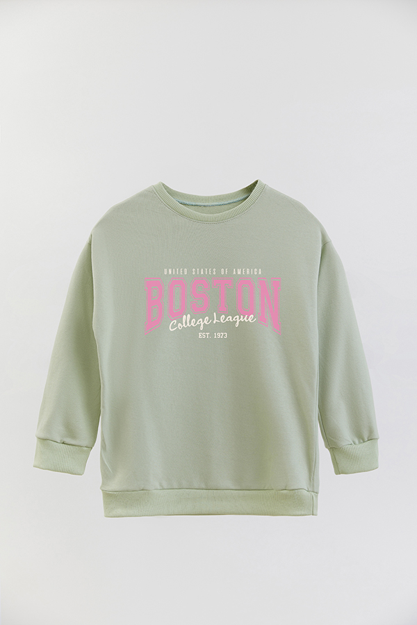 BUZO CREWNECK RUSTICO VARSITY GIRL BOSTON