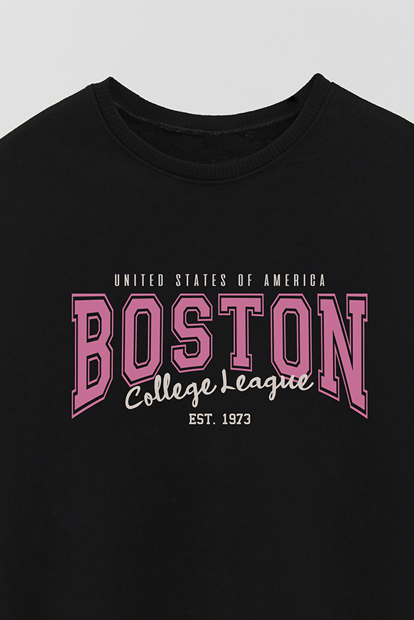 BUZO CREWNECK RUSTICO VARSITY GIRL BOSTON