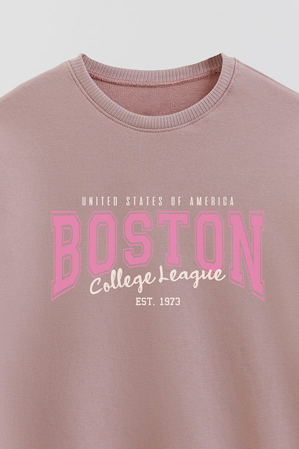 BUZO CREWNECK RUSTICO VARSITY GIRL BOSTON