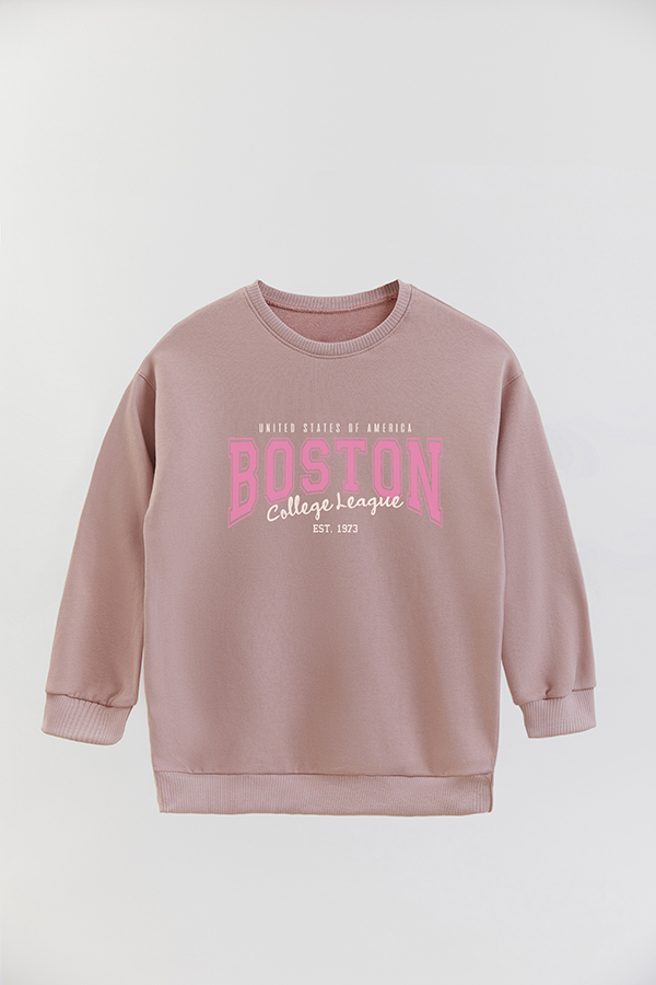BUZO CREWNECK RUSTICO VARSITY GIRL BOSTON