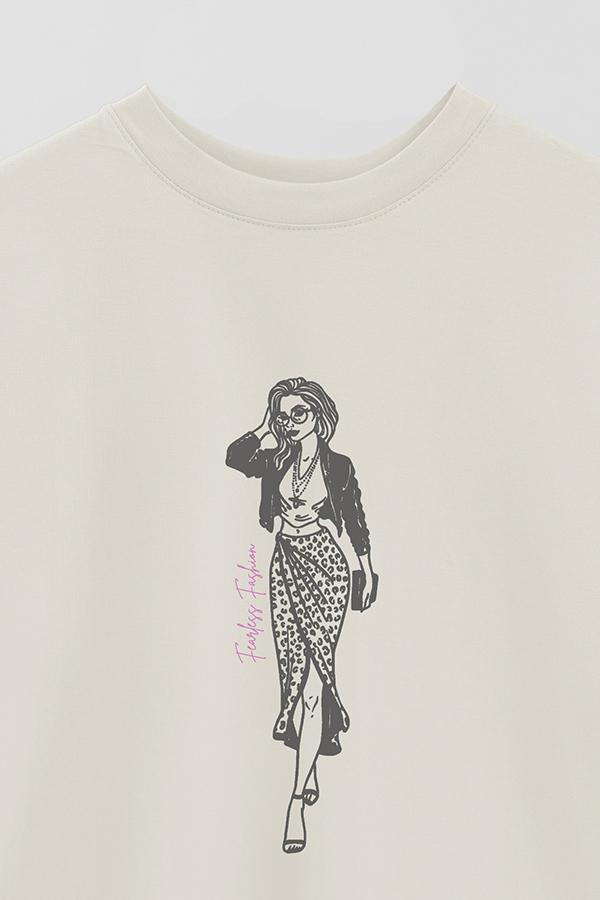 REMERA OVER ESTAMPADA TGR FEARLESS FASHION