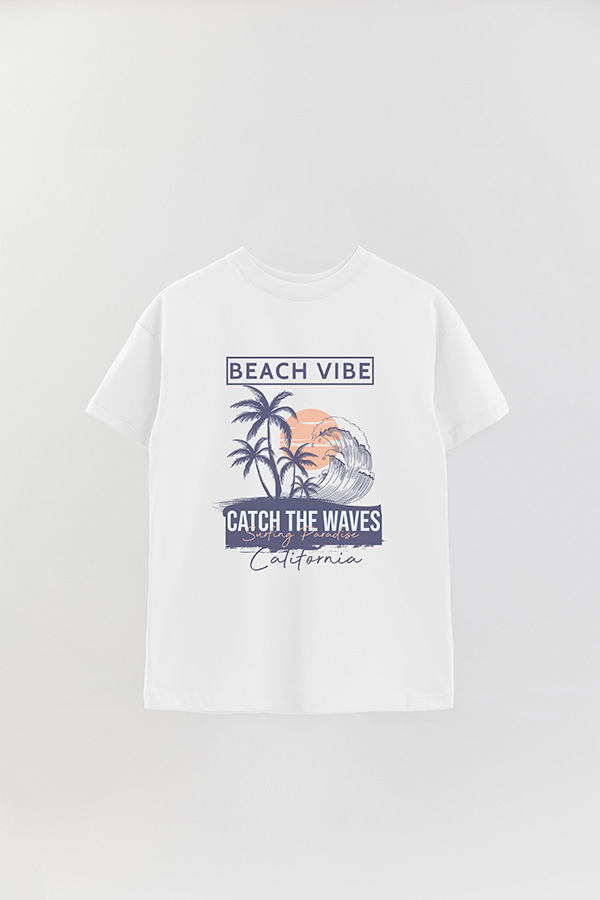 REMERA OVER ESTAMPADA BEACH VIBE