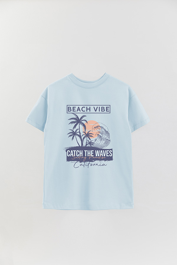 REMERA OVER ESTAMPADA BEACH VIBE