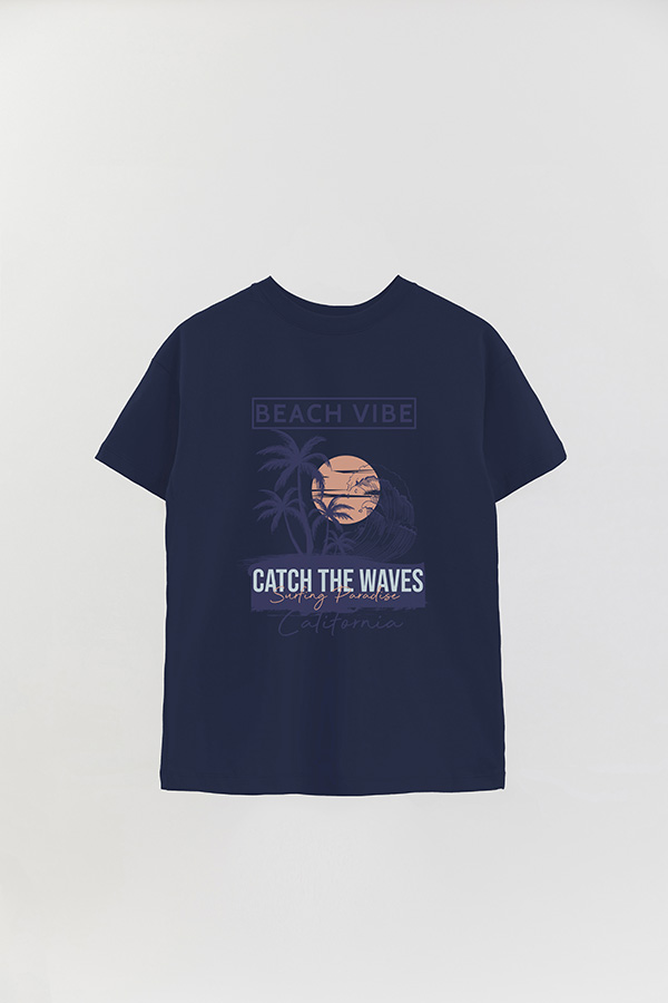 REMERA OVER ESTAMPADA BEACH VIBE