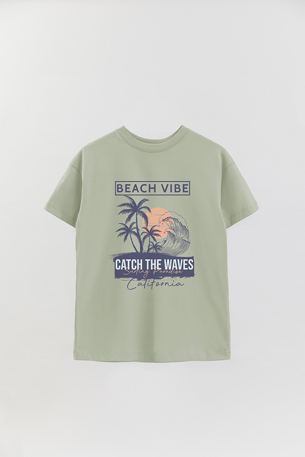 REMERA OVER ESTAMPADA BEACH VIBE