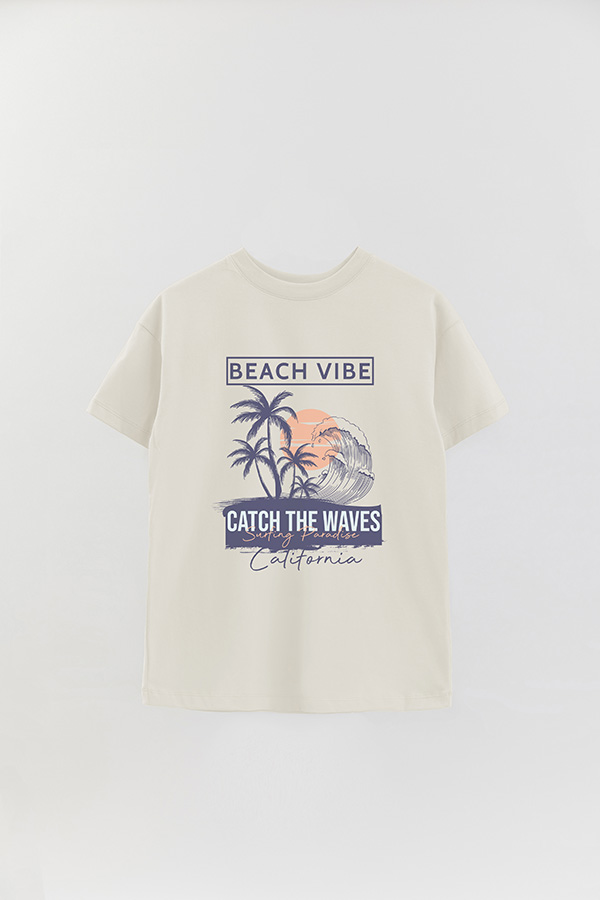 REMERA OVER ESTAMPADA BEACH VIBE