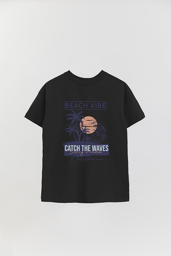 REMERA OVER ESTAMPADA BEACH VIBE