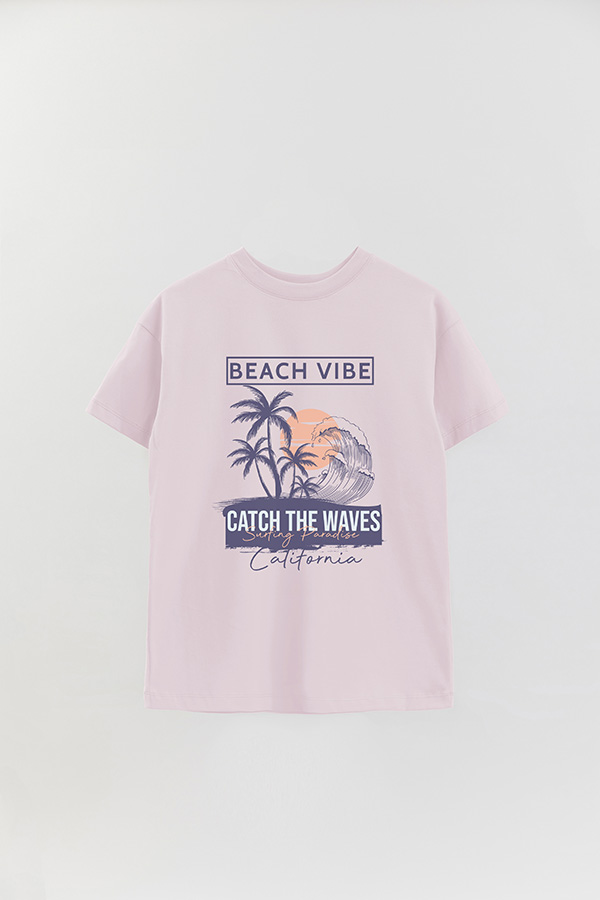 REMERA OVER ESTAMPADA BEACH VIBE