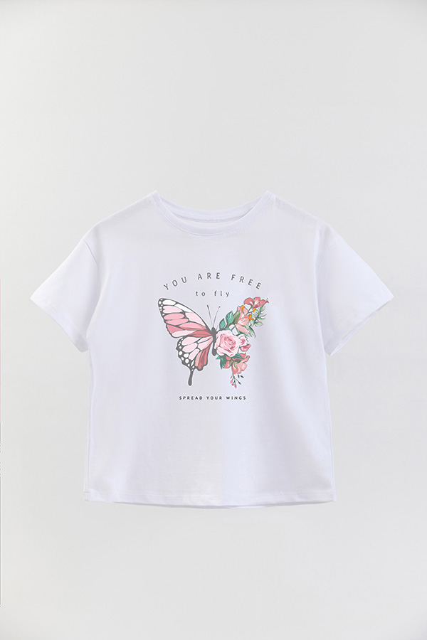 REMERA GIRL OVER FREE TO FLY