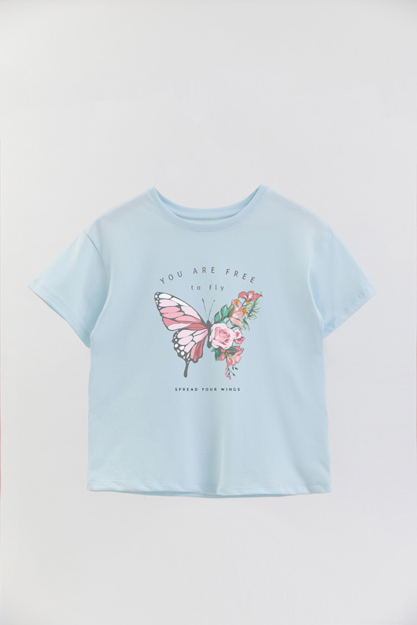 REMERA GIRL OVER FREE TO FLY