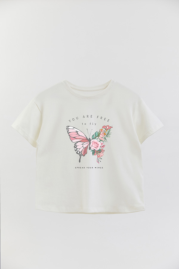 REMERA GIRL OVER FREE TO FLY