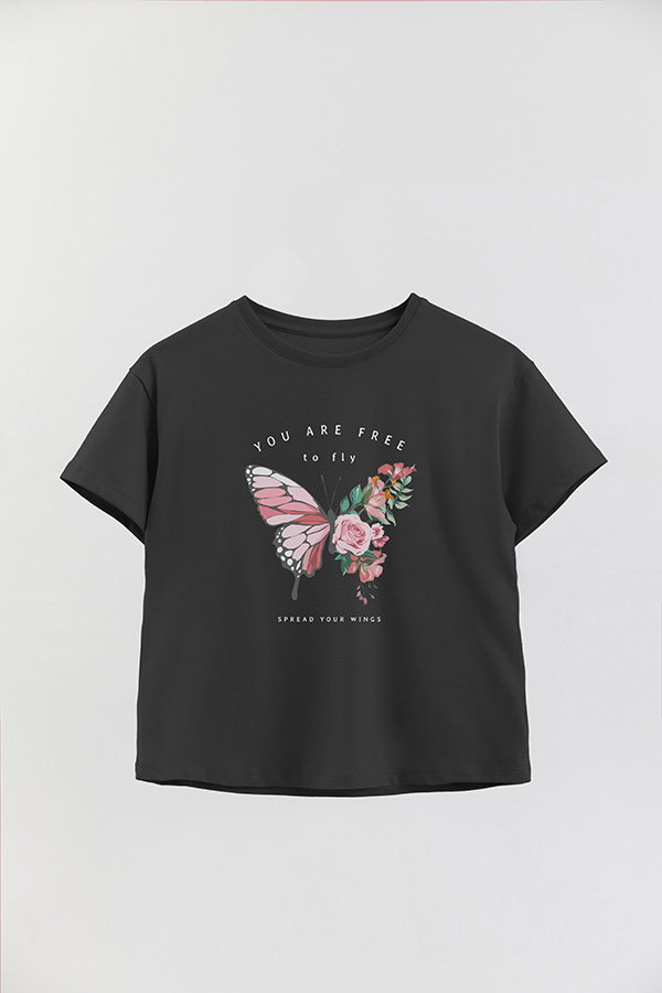REMERA GIRL OVER FREE TO FLY