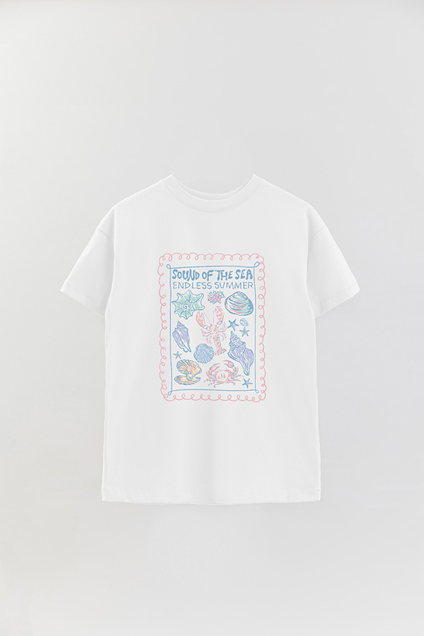 REMERA OVER ESTAMPADA SOUND OF THE SEA