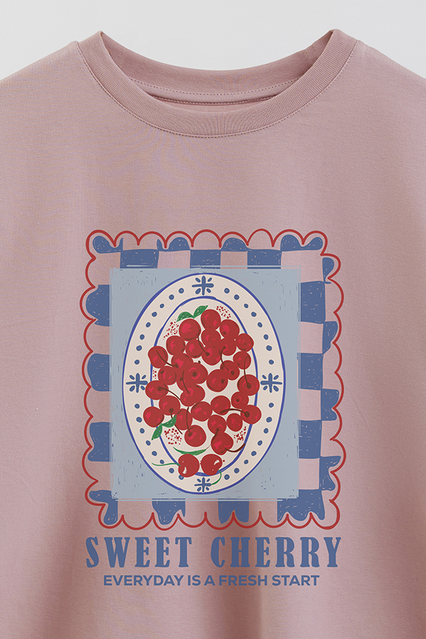 REMERA CROP ESTAMPADA SWEET CHERRY