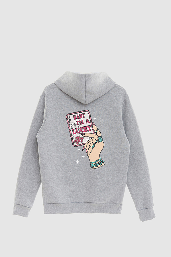 HOODIE ESTAMPADO WESTERN PINK LUCKY