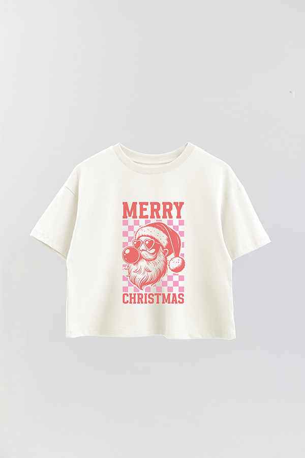 REMERA CROP MERRY CHRISTMAS 2