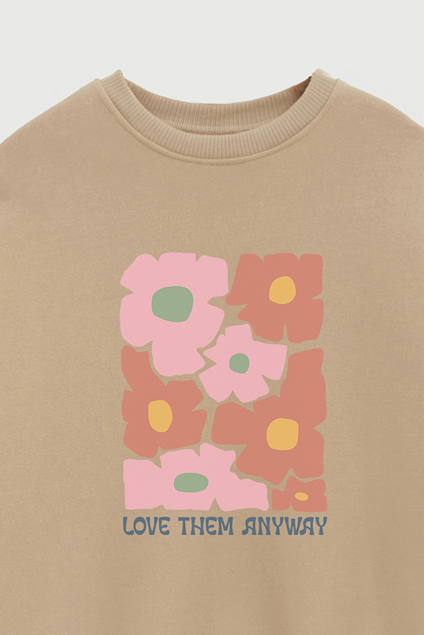 CREWNECK FRISA CHRISTIAN BOHO FLOWERS LOVE
