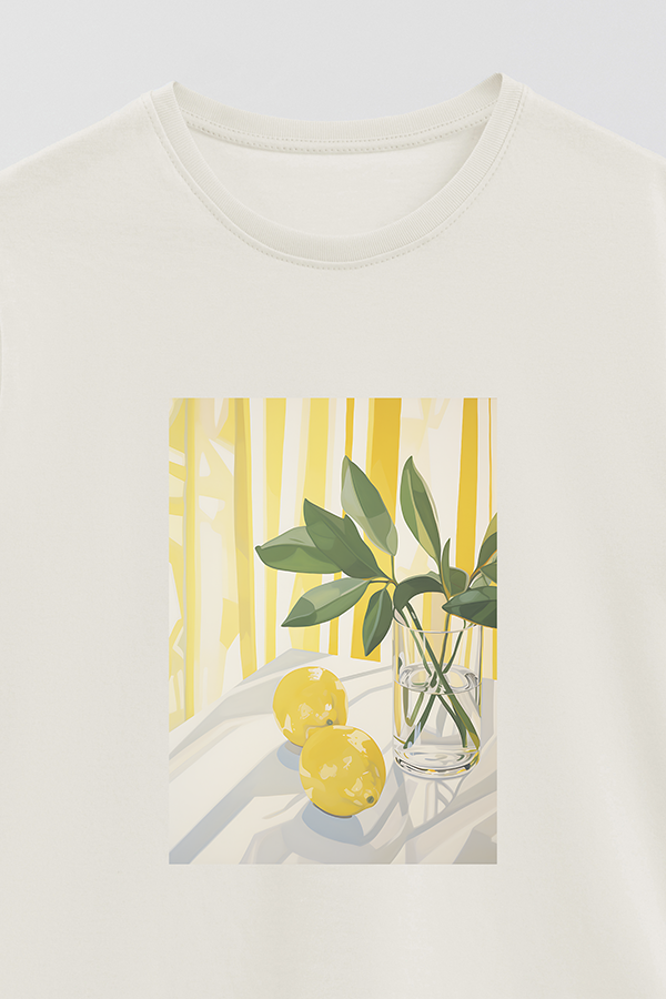 REMERA BASICA ESTAMPADA CITRUS LEMON 1