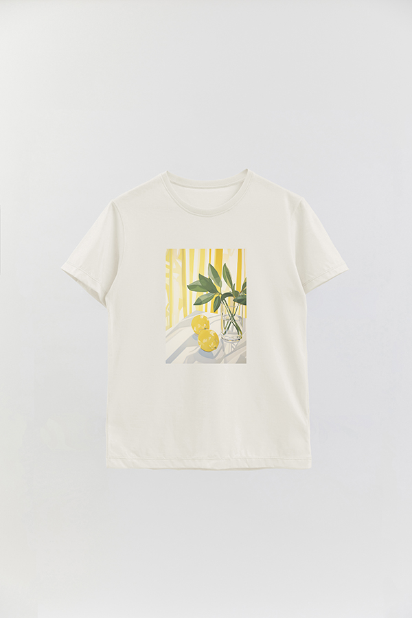 REMERA BASICA ESTAMPADA CITRUS LEMON 1