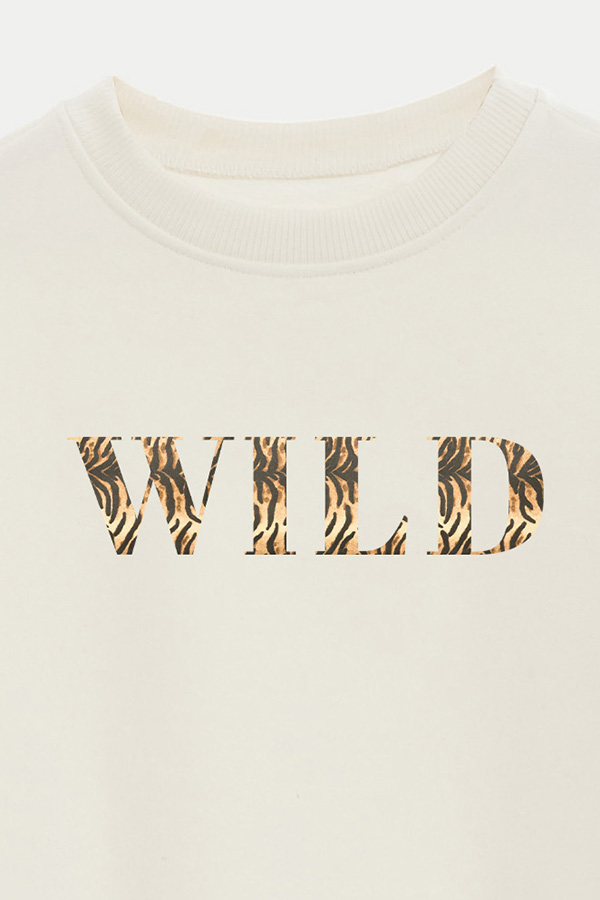 BUZO CROP ESTAMPADO ANIMAL PRINT WILD