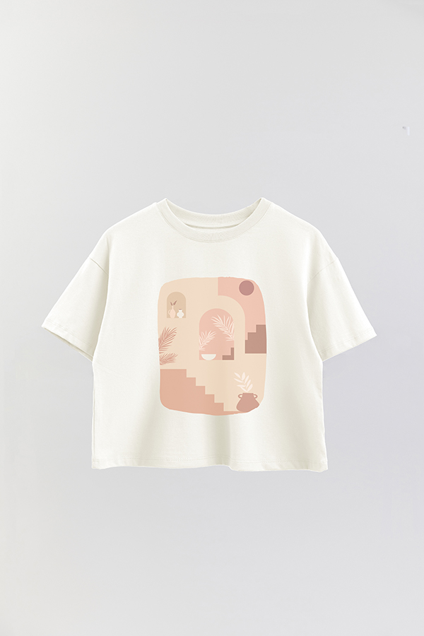 REMERA CROP ESTAMPADA ART 117