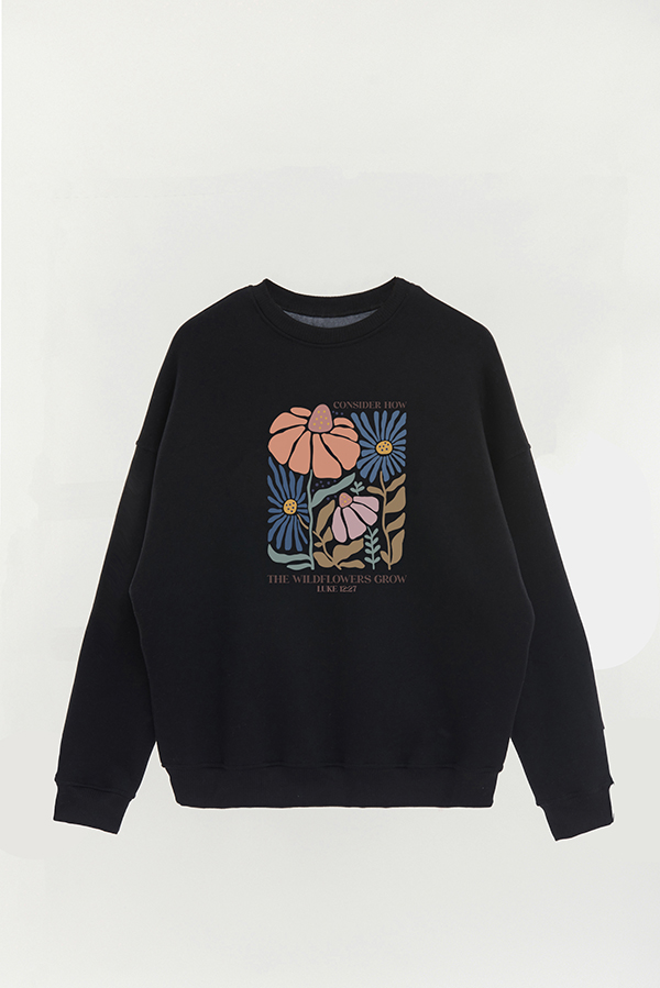 CREWNECK FRISA CHRISTIAN BOHO FLOWERS GROW