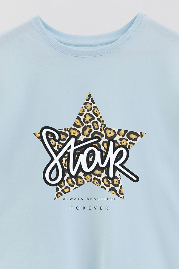 REMERA GIRL OVER STAR