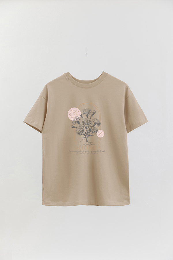 REMERA OVER ESTAMPADA ZODIAC SAGITTARIUS