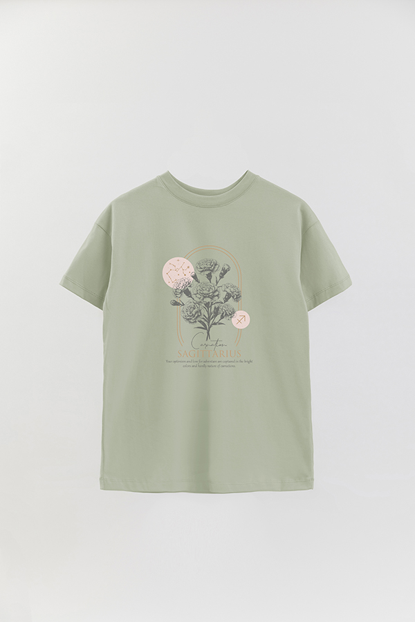 REMERA OVER ESTAMPADA ZODIAC SAGITTARIUS