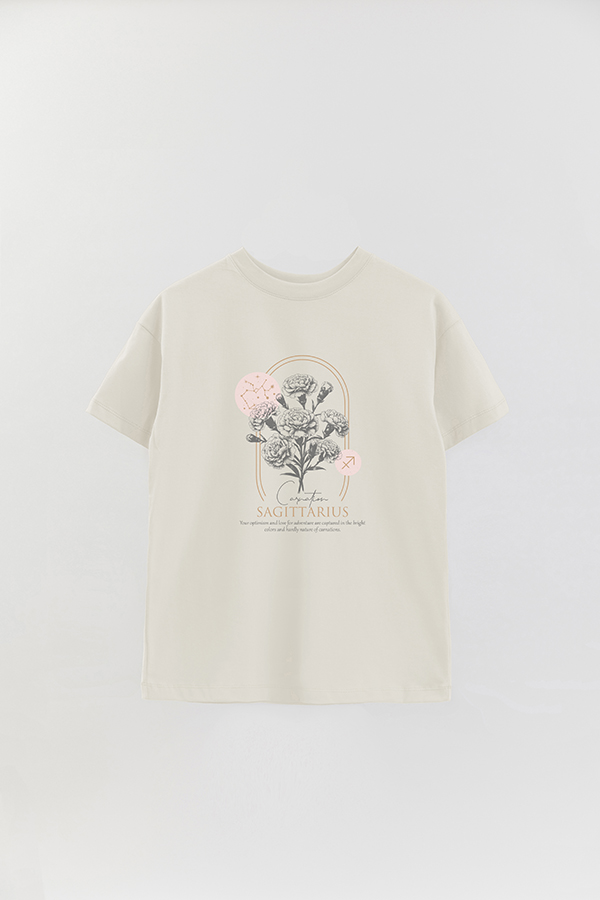 REMERA OVER ESTAMPADA ZODIAC SAGITTARIUS