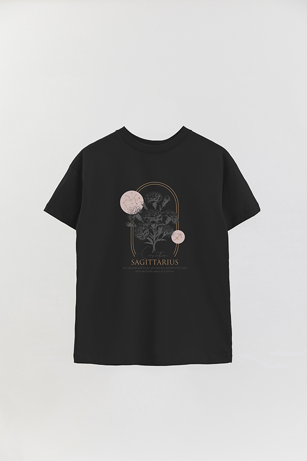 REMERA OVER ESTAMPADA ZODIAC SAGITTARIUS