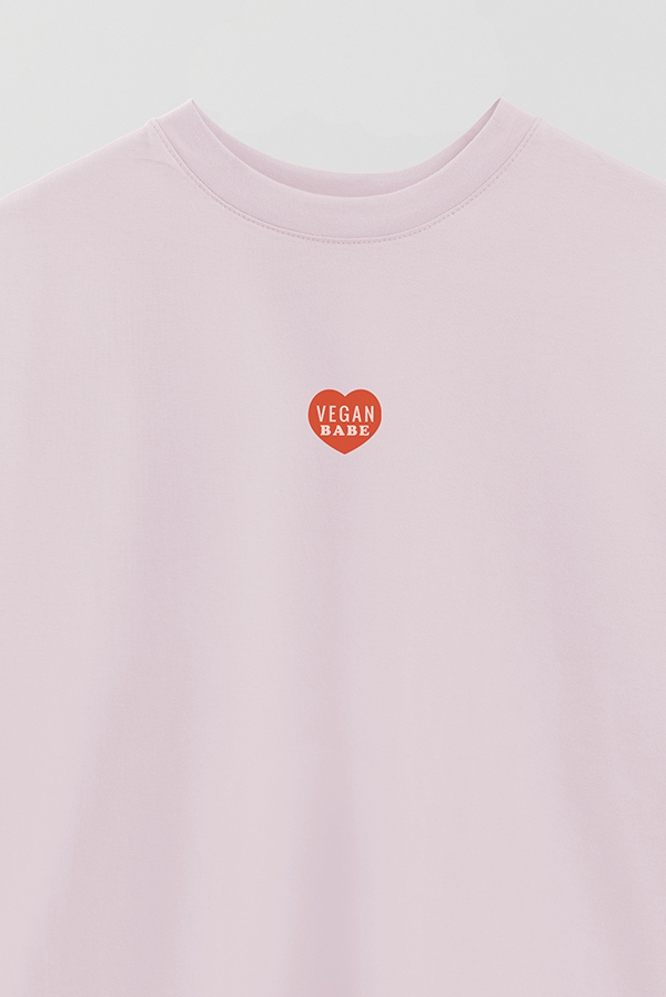 REMERA OVER ESTAMPADA VEGAN  BABE