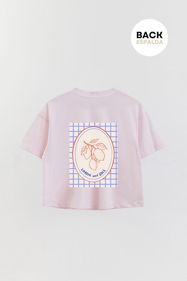 REMERA CROP FB ESTAMPADA LIMONI AND SOLE