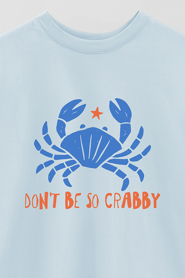 REMERA OVER ESTAMPADA DON'T BE SO CRABBY