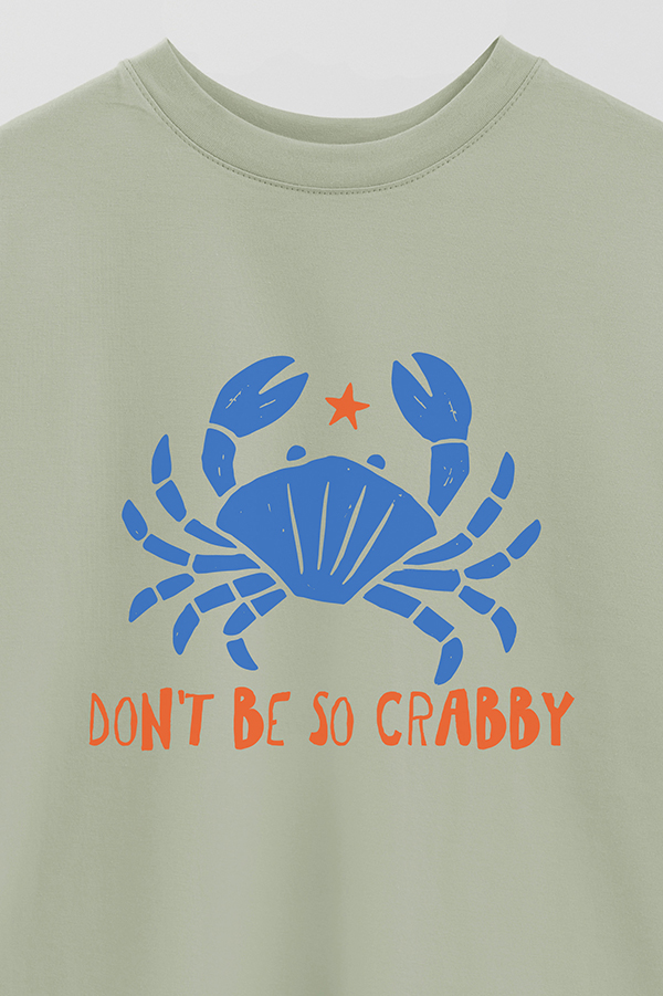 REMERA OVER ESTAMPADA DON'T BE SO CRABBY