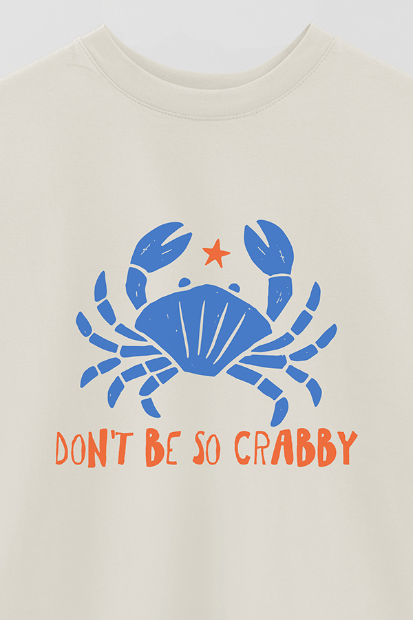 REMERA OVER ESTAMPADA DON'T BE SO CRABBY