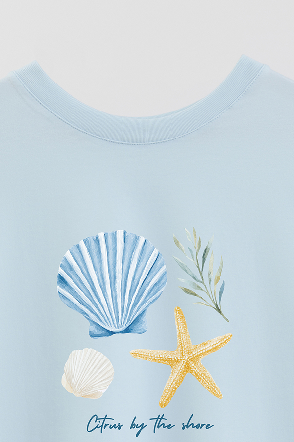 REMERA CROP ESTAMPADA COASTAL CITRUS BY THE SHORE
