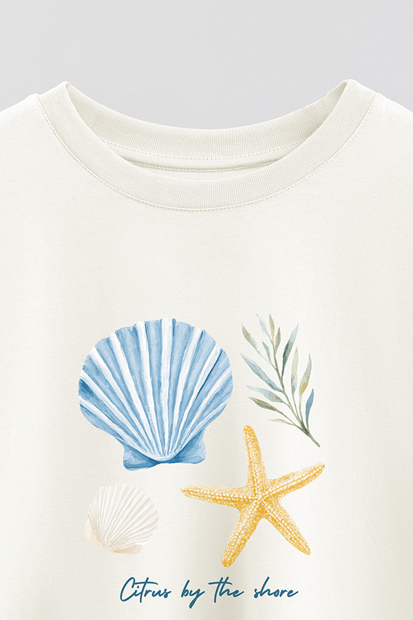REMERA CROP ESTAMPADA COASTAL CITRUS BY THE SHORE