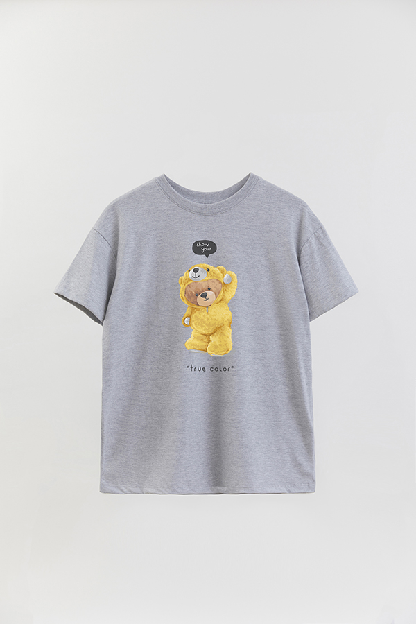 REMERA OVER ESTAMPADA UNISEX TEDDY TRUE COLOR