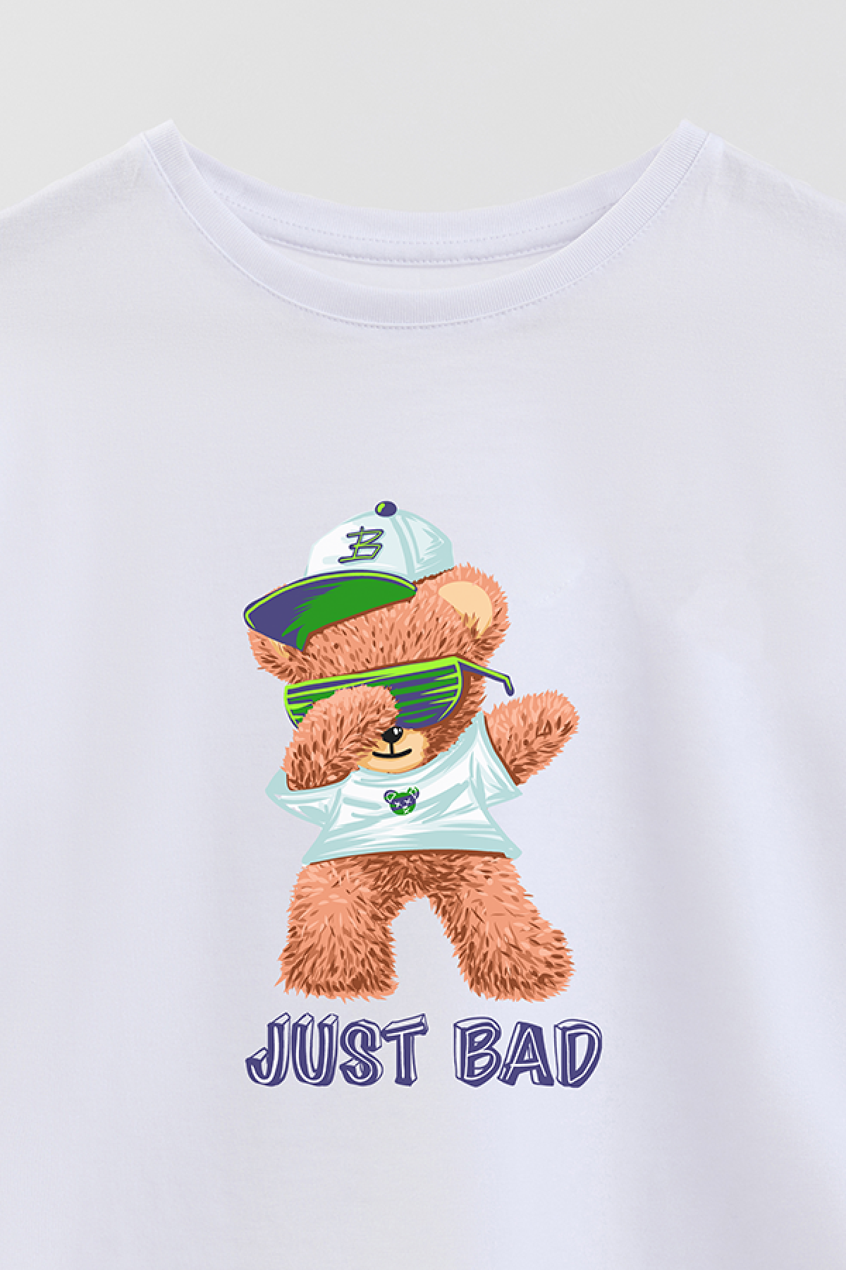 REMERA BOY OVER TEDDY JUST BAD