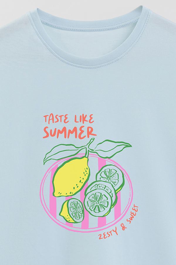 REMERA BASICA ESTAMPADA HD TASTE LIKE SUMMER