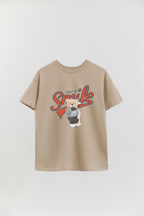 REMERA OVER ESTAMPADA UNISEX TEDDY SNAP