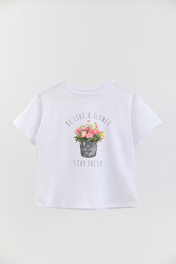REMERA GIRL OVER BE LIKE A FLOWER
