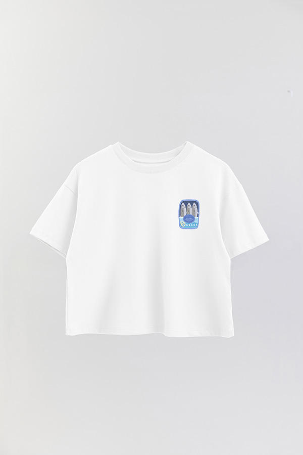 REMERA CROP FB ESTAMPADA SARDINE STAMP