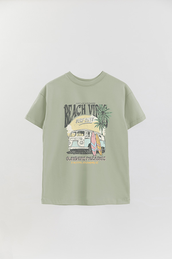 REMERA OVER ESTAMPADA SUNSHINE PARADISE