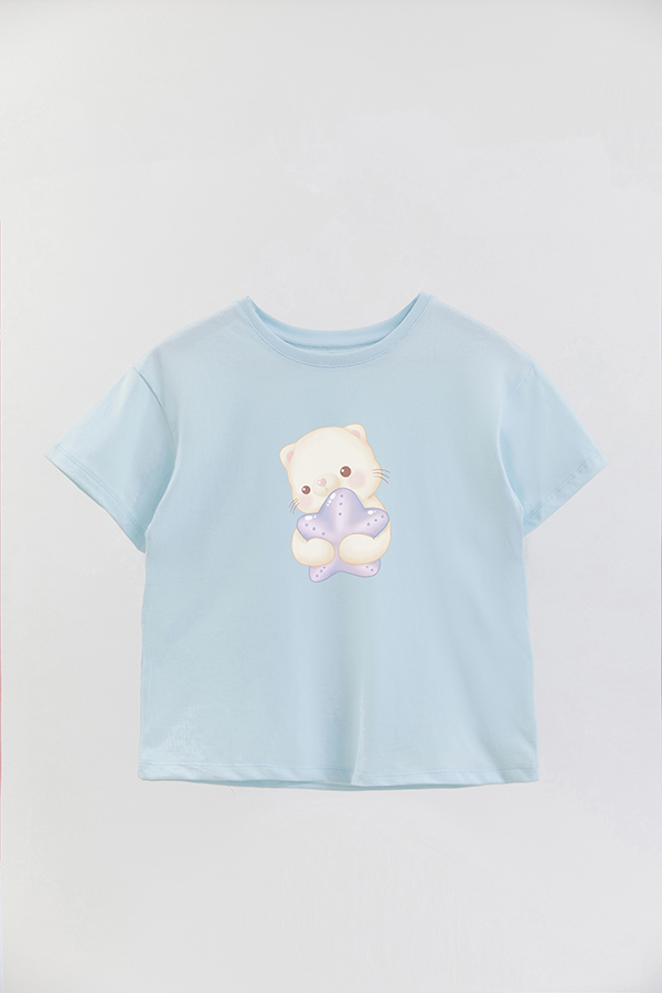 REMERA GIRL OVER SUMMER CAT HUG
