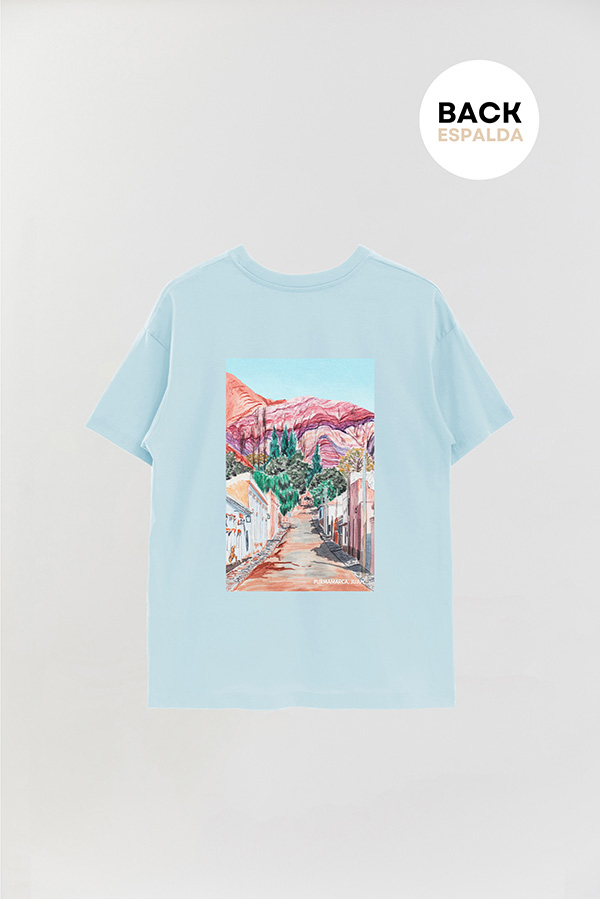 REMERA OVER ESTAMPADA ARG ART PURMAMARCA